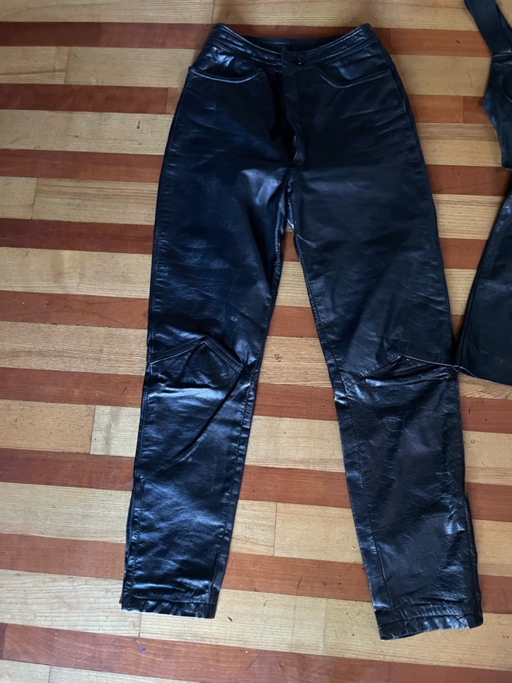 Black Leather Pants XXs to Xs